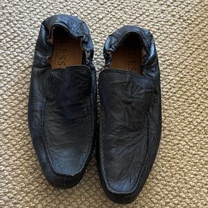 GUESS Men's Dark Leather Slip-Ons